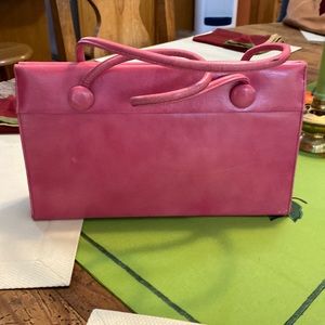 Vintage pink leather purse